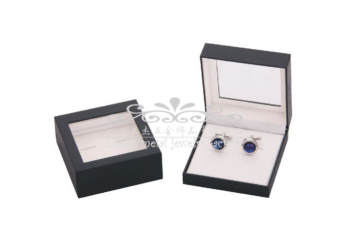 Imitation leather + Plastic Cufflinks Boxes  Black Classic Cufflinks Boxes Cufflinks Boxes Wholesale & Customized  CL210510
