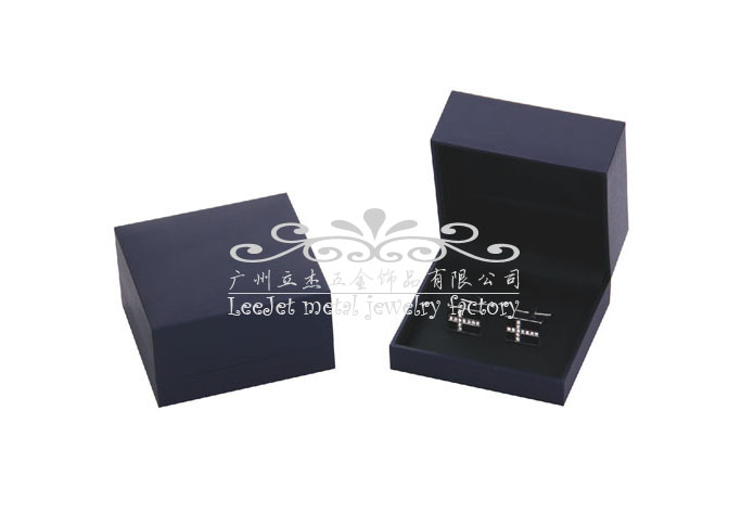 Imitation leather + Plastic Cufflinks Boxes  Blue Elegant Cufflinks Boxes Cufflinks Boxes Wholesale & Customized  CL210517