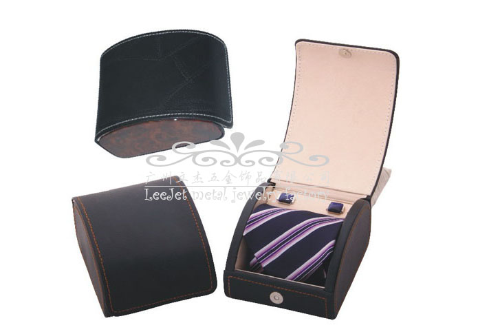 Imitation leather + Plastic Tie Boxes  Black Classic Tie Boxes Tie Boxes Wholesale & Customized  CL210565