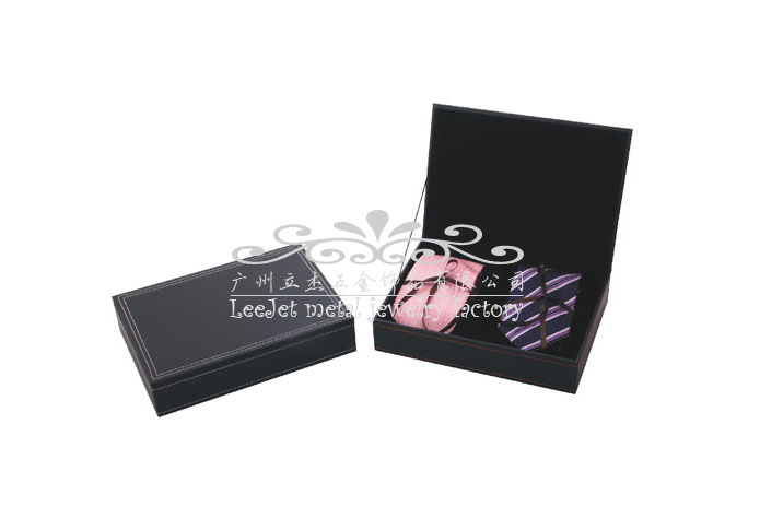 Imitation leather + Plastic Tie Boxes  Black Classic Tie Boxes Tie Boxes Wholesale & Customized  CL210591