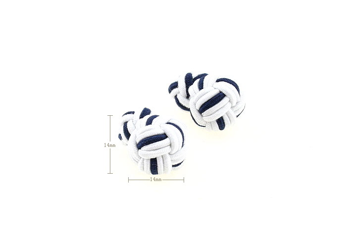  Blue White Cufflinks Silk Cufflinks Knot Wholesale & Customized  CL640819