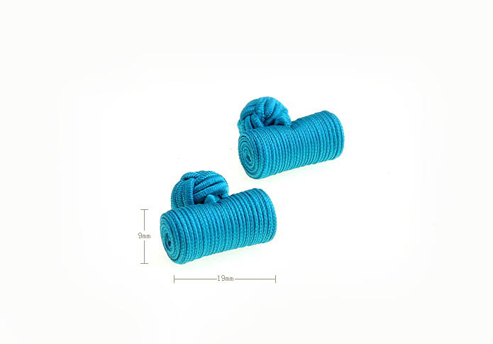  Blue Elegant Cufflinks Silk Cufflinks Knot Wholesale & Customized  CL640837