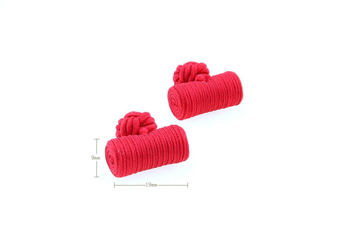  Red Festive Cufflinks Silk Cufflinks Knot Wholesale & Customized  CL640843
