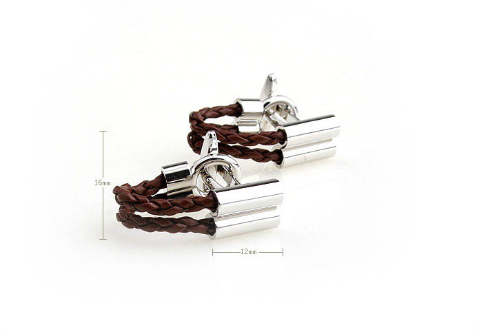 Paper chain Cufflinks  Khaki Dressed Cufflinks Silk Cufflinks Knot Wholesale & Customized  CL651198