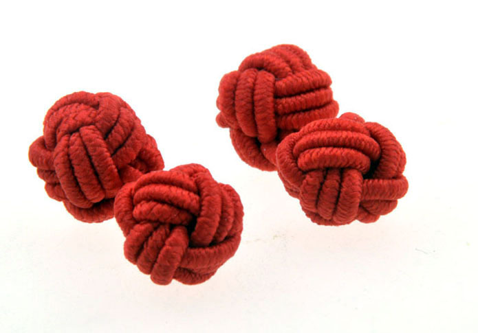  Red Festive Cufflinks Silk Cufflinks Knot Wholesale & Customized  CL656114