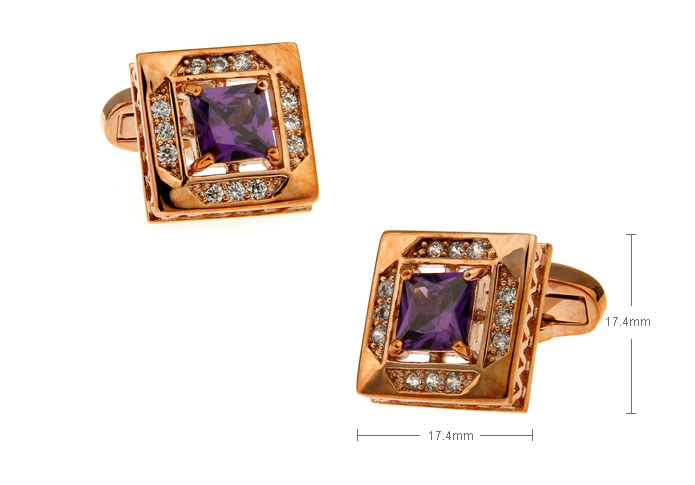  Purple Romantic Cufflinks Crystal Cufflinks Wholesale & Customized  CL630862
