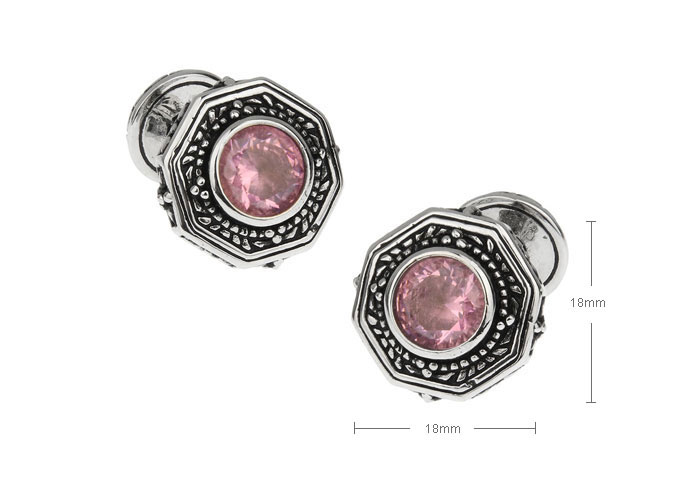  Pink Charm Cufflinks Crystal Cufflinks Wholesale & Customized  CL655611