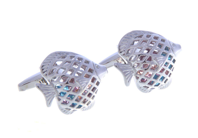 Fish Cufflinks  Multi Color Fashion Cufflinks Crystal Cufflinks Animal Wholesale & Customized  CL656812