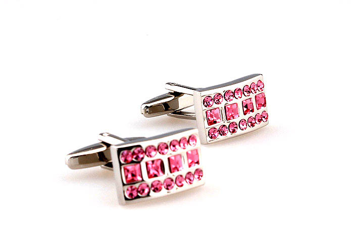  Pink Charm Cufflinks Crystal Cufflinks Wholesale & Customized  CL664059
