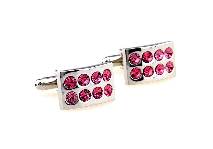  Pink Charm Cufflinks Crystal Cufflinks Wholesale & Customized  CL664399