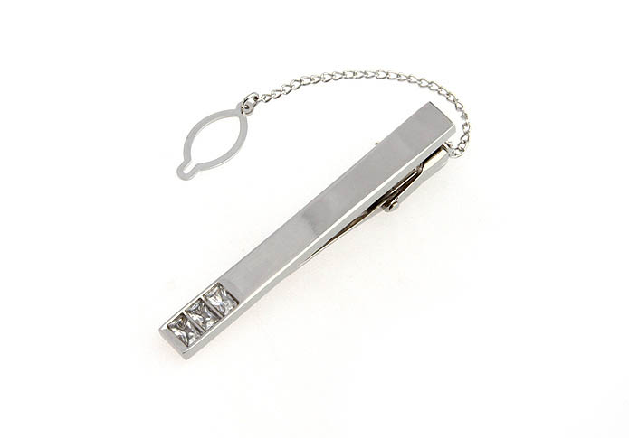  White Purity Tie Clips Crystal Tie Clips Wholesale & Customized  CL850742