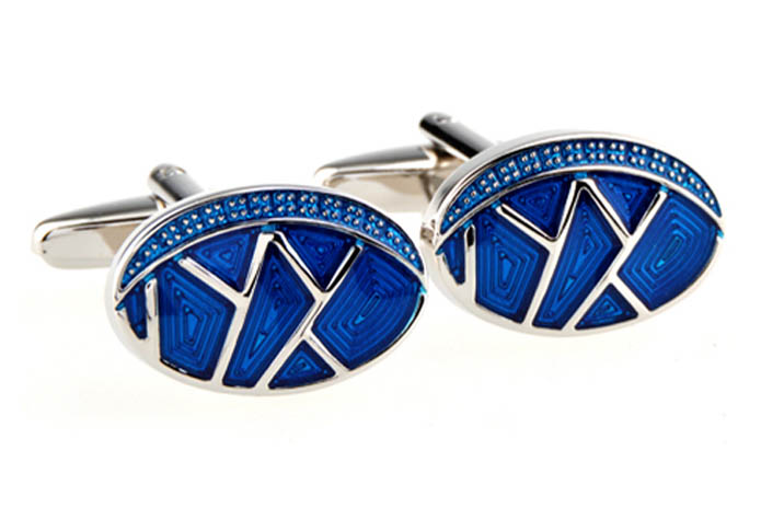  Blue Elegant Cufflinks Enamel Cufflinks Wholesale & Customized  CL654023