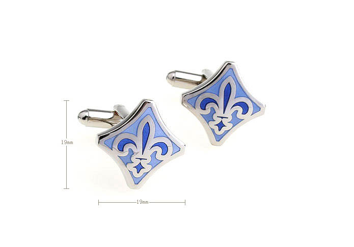 Spear shaped Cufflinks  Blue Elegant Cufflinks Enamel Cufflinks Military Wholesale & Customized  CL670818