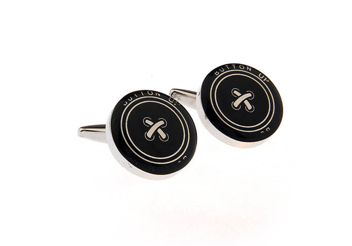 Clothing buttons Cufflinks  Black White Cufflinks Printed Cufflinks Hipster Wear Wholesale & Customized  CL662362