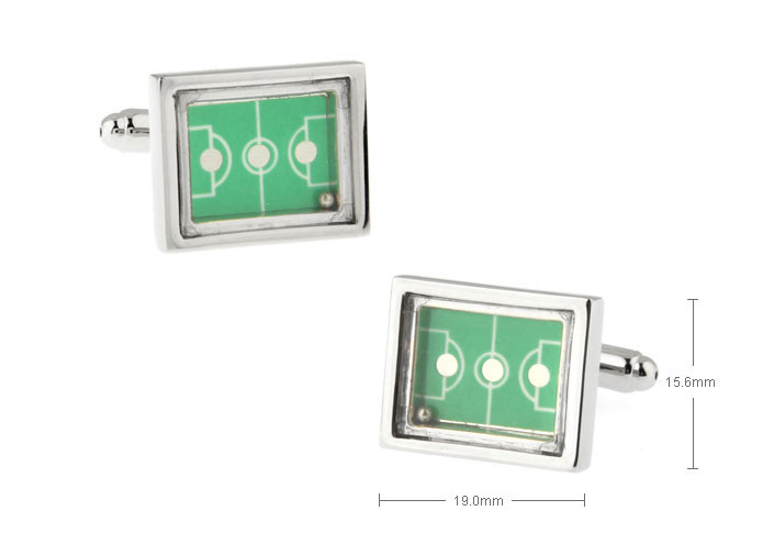 Mini soccer field Cufflinks  Green Intimate Cufflinks Printed Cufflinks Sports Wholesale & Customized  CL671723
