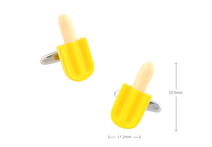 Ice cream Cufflinks Yellow Lively Cufflinks Printed Cufflinks Tools Wholesale & Customized CL671841