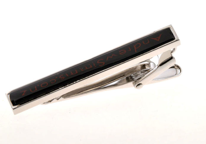 Andrew Simms.co.nz Tie Clips  Black Classic Tie Clips Printed Tie Clips Wholesale & Customized  CL850905