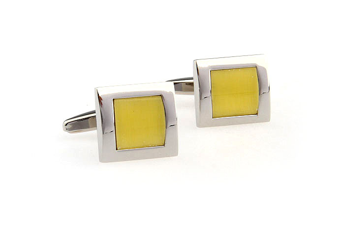  Yellow Lively Cufflinks Gem Cufflinks Wholesale & Customized  CL650818