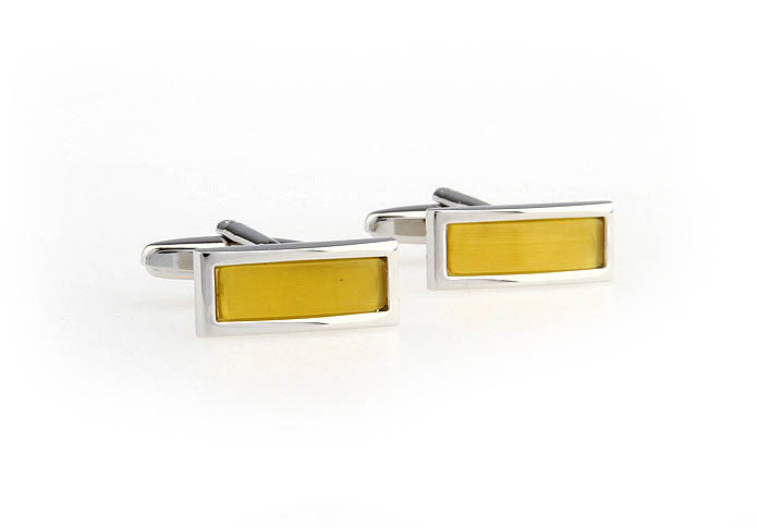  Yellow Lively Cufflinks Gem Cufflinks Wholesale & Customized  CL650892