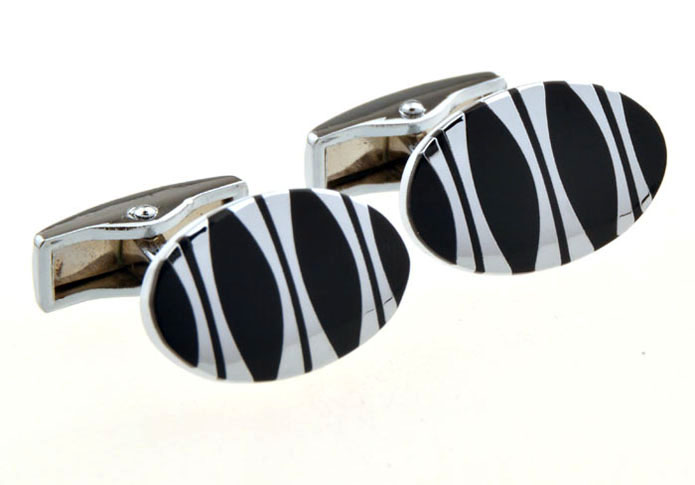 Black Classic Cufflinks Gem Cufflinks Wholesale & Customized CL655359