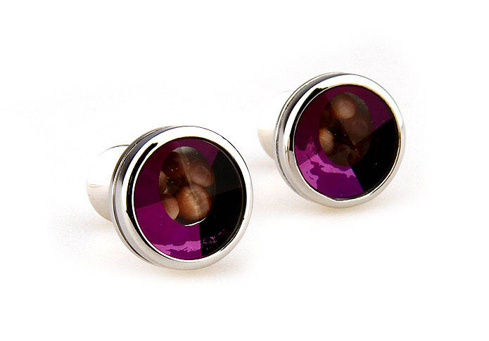  Purple Romantic Cufflinks Glass Cufflinks Wholesale & Customized  CL661909