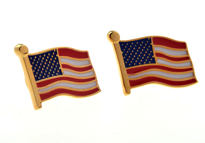 American Flag Collar Stud  Gold Luxury Collar Stud Collar Stud Flag Wholesale & Customized  CL953725