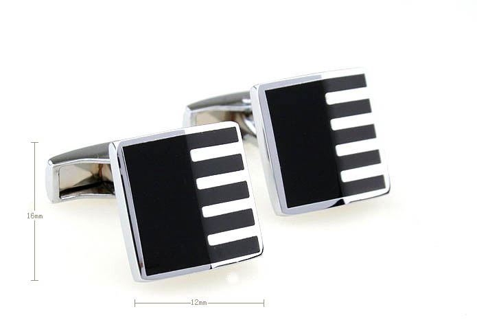 Piano keys Cufflinks  Black Classic Cufflinks Onyx Cufflinks Music Wholesale & Customized  CL640976