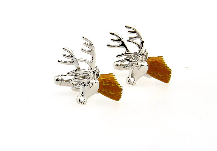 Deer Cufflinks  Yellow Lively Cufflinks Paint Cufflinks Animal Wholesale & Customized  CL651524