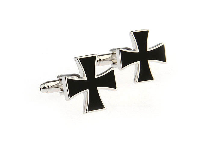 Black Cross Cufflinks  Black Classic Cufflinks Paint Cufflinks Religious and Zen Wholesale & Customized  CL651747