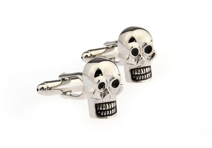 Smiling Skull Cufflinks  Black Classic Cufflinks Paint Cufflinks Skull Wholesale & Customized  CL651752