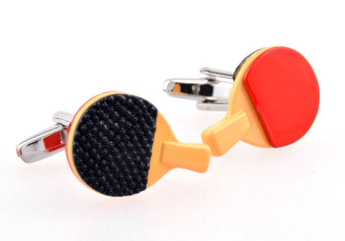 Table tennis racket Cufflinks  Multi Color Fashion Cufflinks Paint Cufflinks Sports Wholesale & Customized  CL654070