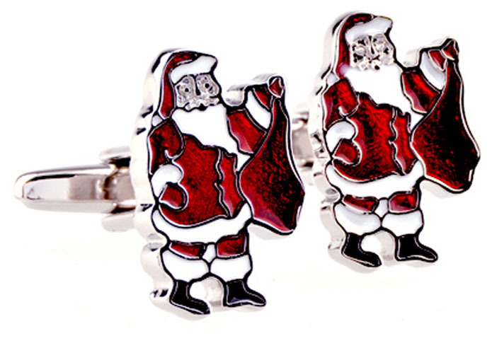 Santa Claus Cufflinks  Multi Color Fashion Cufflinks Paint Cufflinks Wholesale & Customized  CL654376