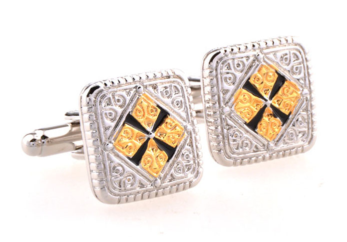 Greek pattern Cufflinks  Gold Luxury Cufflinks Paint Cufflinks Funny Wholesale & Customized  CL654404