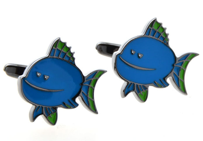 Fish Cufflinks  Multi Color Fashion Cufflinks Paint Cufflinks Wholesale & Customized  CL654434