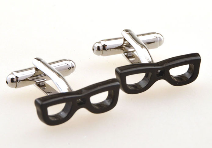 Glasses Frames Cufflinks Black Classic Cufflinks Paint Cufflinks Hipster Wear Wholesale & Customized CL655478
