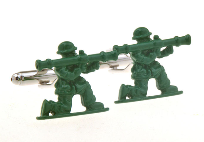 Rocket Trooper. Cufflinks  Green Intimate Cufflinks Paint Cufflinks Military Wholesale & Customized  CL656304