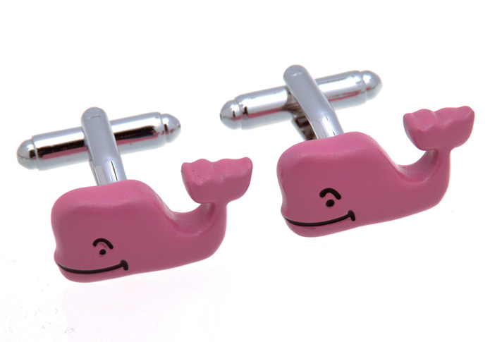 Killer Whale Cufflinks  Pink Charm Cufflinks Paint Cufflinks Animal Wholesale & Customized  CL657170