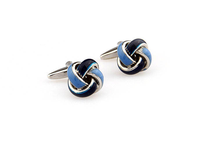  Blue Elegant Cufflinks Paint Cufflinks Knot Wholesale & Customized  CL663055