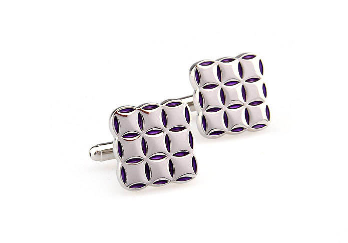  Purple Romantic Cufflinks Paint Cufflinks Wholesale & Customized  CL663098