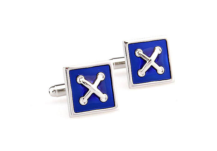 Clothing buttons Cufflinks  Blue Elegant Cufflinks Paint Cufflinks Wholesale & Customized  CL663109
