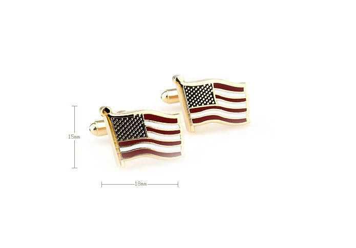 American Flag Cufflinks  Multi Color Fashion Cufflinks Paint Cufflinks Flag Wholesale & Customized  CL671065