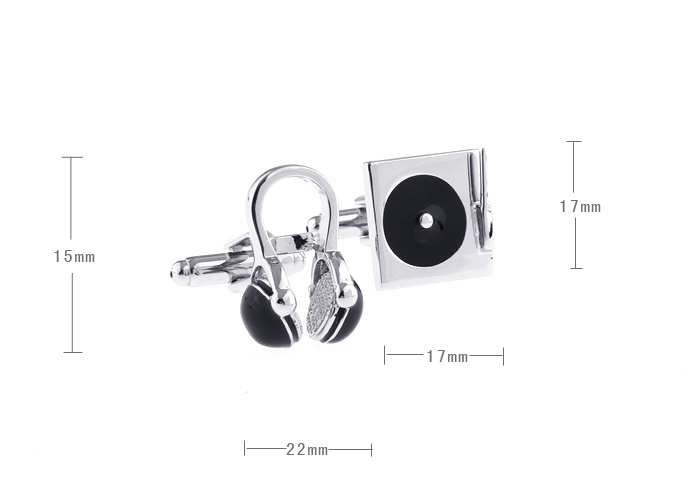 Drive Headsets Cufflinks  Black Classic Cufflinks Paint Cufflinks Music Wholesale & Customized  CL671685