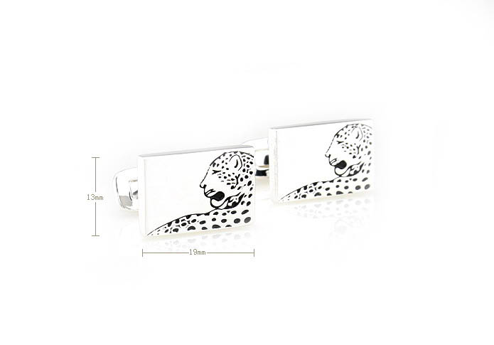 Leopard Cufflinks  Black Classic Cufflinks Paint Cufflinks Animal Wholesale & Customized  CL680922
