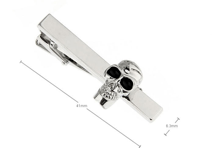 Skull Tie Clips  Black Classic Tie Clips Paint Tie Clips Skull Wholesale & Customized  CL850907