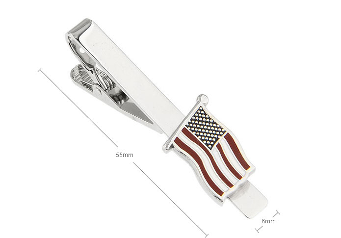 American Flag Tie Clips  Multi Color Fashion Tie Clips Paint Tie Clips Flag Wholesale & Customized  CL870765