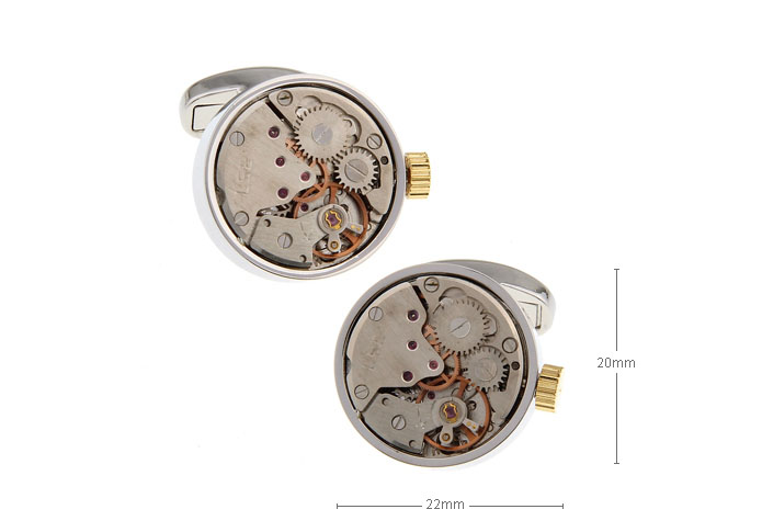 Steampunk with the smallest vintage watch movements Cufflinks  Gold Luxury Cufflinks Metal Cufflinks Tools Wholesale & Customized  CL610839