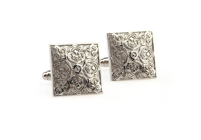 Pattern Cufflinks  Silver Texture Cufflinks Metal Cufflinks Funny Wholesale & Customized  CL652619