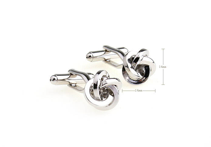  Silver Texture Cufflinks Metal Cufflinks Knot Wholesale & Customized  CL652925