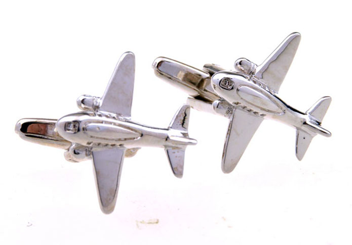 Passenger Airplane Cufflinks  Silver Texture Cufflinks Metal Cufflinks Military Wholesale & Customized  CL653820