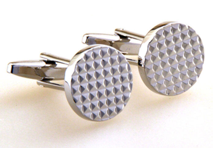 Silver Texture Cufflinks Metal Cufflinks Wholesale & Customized CL655208